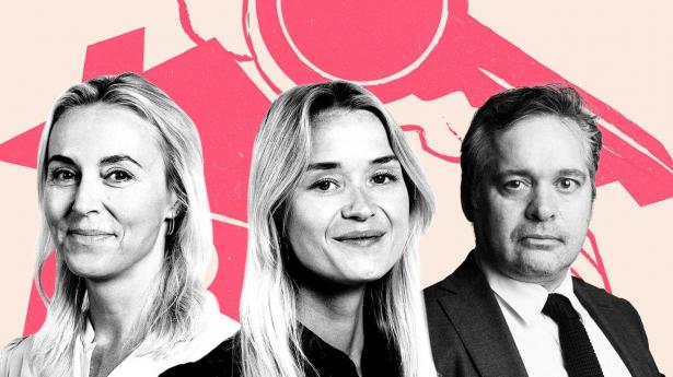I “Boligejerne” taler værtsparret Mira Lie Nielsen (t.v.) og Katrine Søndermark (i midten) med David Bentow, redaktionschef på Børsen (t.h.), om fordele og ulemper ved prioritetslånet.