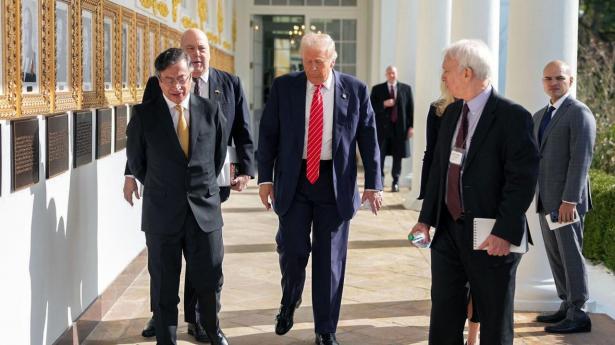 USA's præsident, Donald Trump, og Colombias præsident, Gustavo Petro, har ikke altid været de bedste venner. Tirsdag taler de to dog pænt om hinanden efter et møde i Det Hvide Hus.