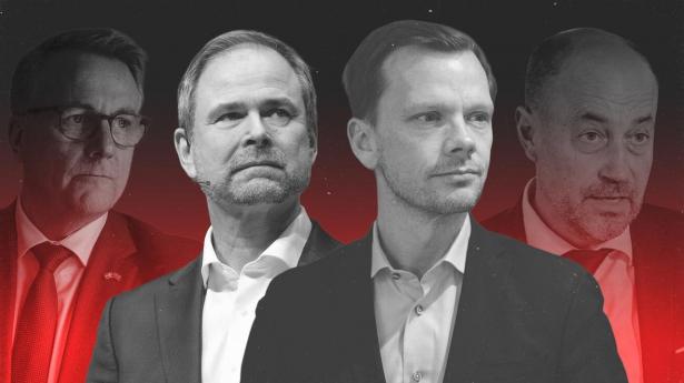 Fire mænd er i spidsen for fire kaffeklubber i Socialdemokratiet. Klubberne har historisk tilhørt forskellige fløje i partiet. Sådan er det i mindre grad i dag.