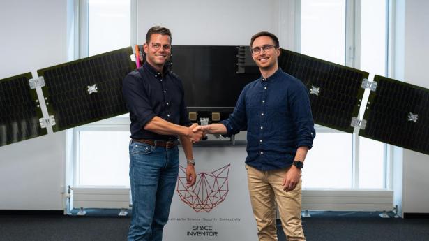 Adm. direktør i Space Inventor Karl Kaas (t.v.) og Marius Bierdel, der er medstifter og direktør med ansvar for programmanagement hos Constellr.