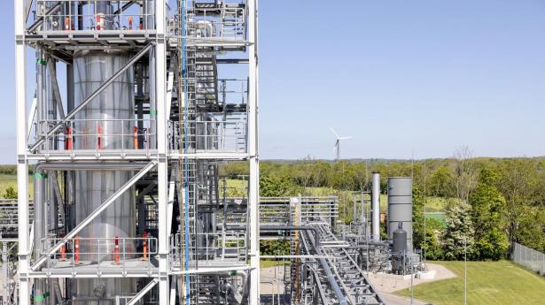 Her ses et Power-to-X-anlæg i Kassø, der blev åbnet i 2025. 