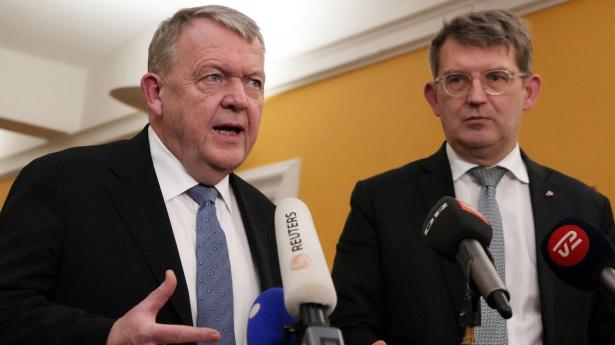 Udenrigsminister Lars Løkke Rasmussen og forsvarsminister Troels Lund Poulsen mødte pressen efter et møde i Det Udenrigspolitiske Nævn.