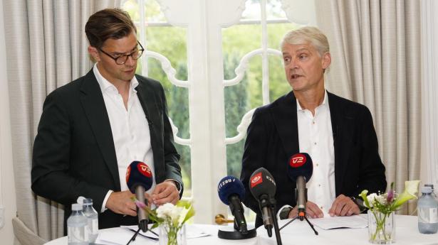 Partiformand Alex Vanopslagh og skatteyder Jacob Thorngaard.