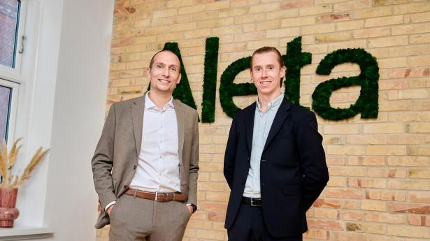 Anders Viskum, CEO Nordics og medstifter af Aleta (tv.), og Ken Gamskjær, CEO og medstifter af Aleta (th)