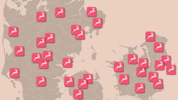 Tag et kig rundt på kortet herunder, og se, hvilke gazeller der befinder sig i dit nærområde.