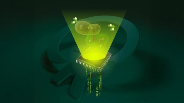 Molekylet butyronitril, som Nikolaj Zinner og hans kolleger for nyligt har beregnet dissociationsreaktionen for, ved hjælp af Kvantify Qrunch.