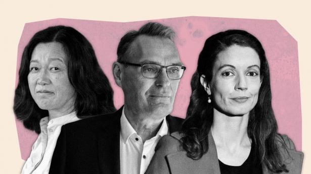 Europæiske aktier er blandt vinderne i fredsaftalen, lyder det fra Tine Choi Danielsen, chefstrateg i PFA (t.v.), Henrik Henriksen, chefstrateg i Petersen & Partners, og Sofie Manja Eger Huus, seniorstrateg i Danske Bank (t.h.).