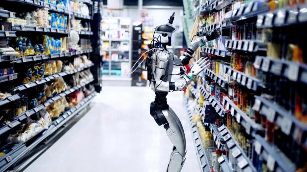 Robotterne er sluppet løs i en Føtex-butik i Lyngby, hvor virksomheden Hive Robots træner dem, så de kan lære selv at sætte varer på plads. Indtil videre er det et menneske, der på afstand styrer hver enkelt af robottens bevægelser. 