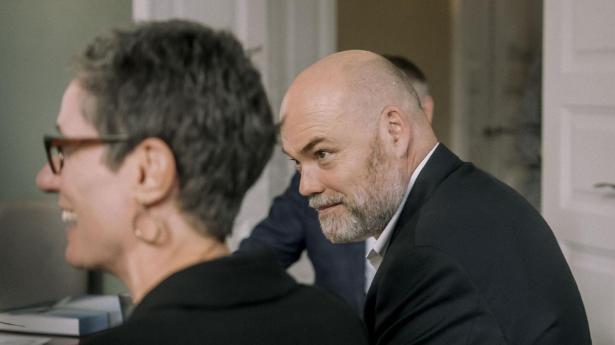 Bestseller-ejer Anders Holch Povlsen ved et møde med den nu afgående britiske premierminister Keir Starmer i København i oktober.