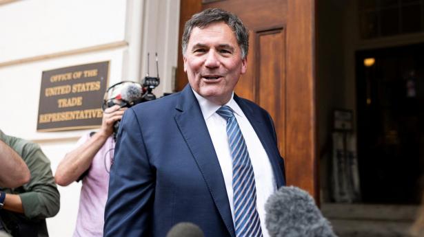 Dominic LeBlanc, der er den canadiske minister med ansvar for handel med USA, talte torsdag med journalister efter et møde med Jamieson Greer, der er USA's handelsrepræsentant, i Washington D.C.