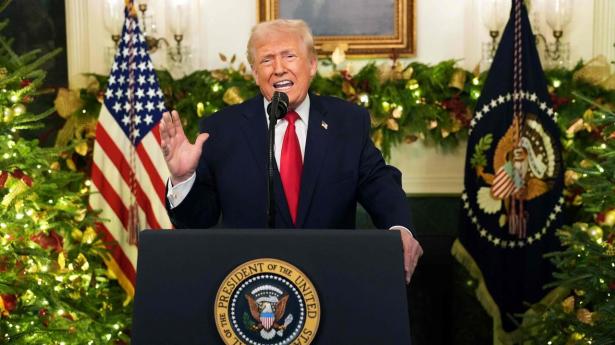 Trumps tale kommer på et tidspunkt, hvor flere meningsmålinger er begyndt at pege den forkerte vej for præsidenten.