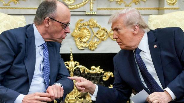 Trump skyder tilbage på Merz: Pas dig selv