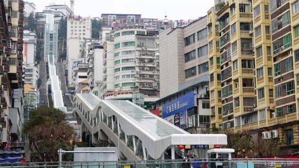 Kina åbner verdens største rulletrappe