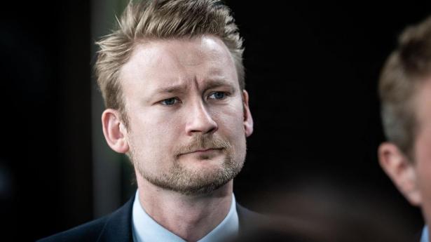 Politisk ordfører Peter Kofod (DF) efter regeringsforhandlinger på Hotel Scandic Spectrum i København.