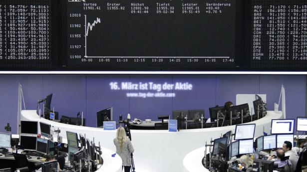 Onsdag blev en generel rød dag for aktier i Europa: Det fælleseuropæiske brede aktieindeks Stoxx 600 faldt 1,6 pct. Arkivfoto: Stringer/Reuters/Ritzau Scanpix