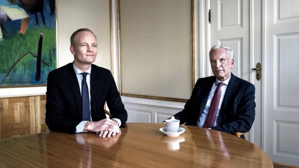 Christian Frigast (til højre) er tidligere chef i kapitalfonden Axcel. Christian Schmidt-Jacobsen (til venstre) er nuværende chef. Arkvifoto:  Malene Anthony Nielsen/Ritzau Scanpix