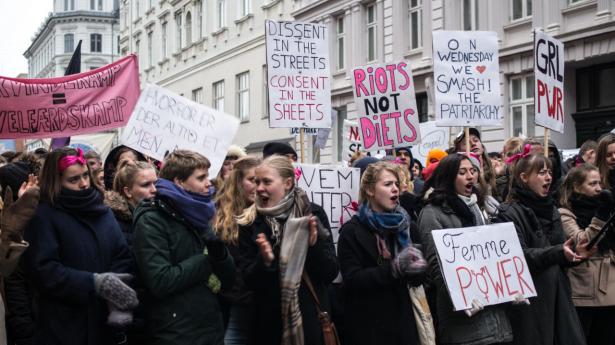 Demonstration i København i 2017 i anledning af kvindernes internationale kampdag. Foto: Kevin Shakir/Ritzau Scanpix