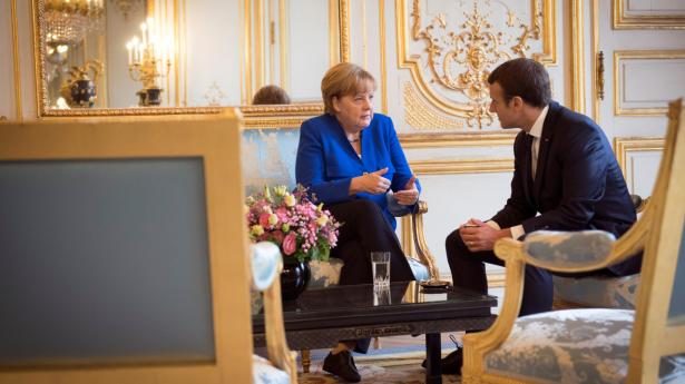 Men en fælles plan om en fond på 500 mia. euro satte Angela Merkel og Emmanuel Macron sammen gang i en økonomisk genopretning af EU. Arkivfoto: Bpa/Reuters/Ritzau Scanpix