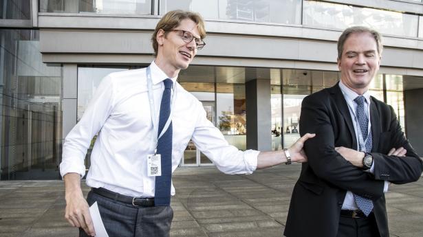 Lars-Erik Brenøes (th.) rolle som Mærsk-familiens rådgiver er vokset med årene. Her med femte generation, Robert Mærsk Uggla. Arkivfoto: Lars Krabbe/Jyllands-Posten/Ritzau Scanpix
