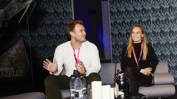 Tonny Andersen og Mathilde Mackowski, stiftere af Sinful, der har været gazellevirksomhed flere gange. De to fortalte om deres erfaringer ved gazellekåringen i Aalborg i 2017. Arkivfoto: Hans Chr. Jacobsen