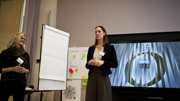 Som leder er det vigtigt, at du kan ”stå op på ølkassen” og udtrykke dig i ord og billeder, når situationen kræver det. Her er det Anne Sophie Sehested Münster, stifter af virksomheden Inspired Beyond BabiesArkivfoto: Peter-Emil Witt