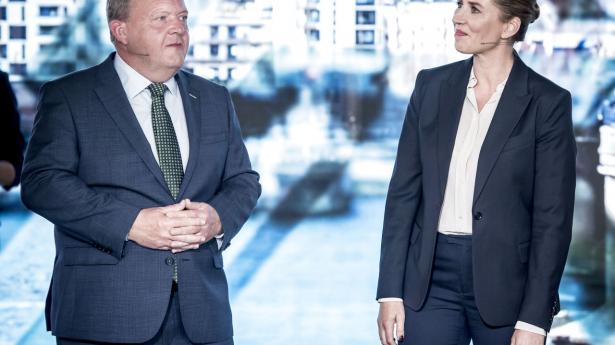 Lars Løkke Rasmussen (V) og Mette Frederiksen (S) kæmpede om magten i juni 2019, her ved debatmøde på TV2. Arkivfoto: Mads Claus Rasmussen/Ritzau Scanpix