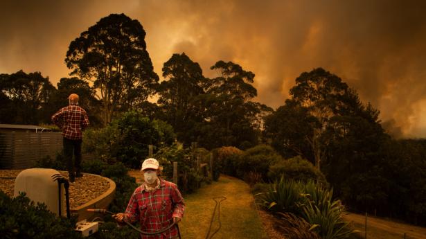 Tilbage i januar hærgede brande i Australien. Arkivfoto: Matthew Abbott/Ritzau Scanpix