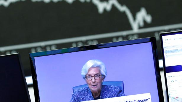 ECB kom tidligere torsdag med rentemelding, hvor ECB-chef Christine Lagarde fastholdt renten i minus 0,5 pct.
Arkivfoto: Ralph Orlowski/Reuters/Ritzau Scanpix