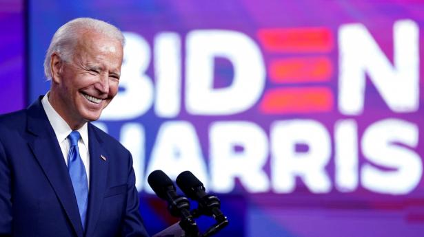 Joe Biden har ambitioner om en grøn omstilling. Derfor kan det gavne Vestas og Ørsted, hvis han vælges som USA's næste præsident, mens det kan gøre mere ondt på de danske medicinalaktier, skriver Sydbank i ny analyse. Arkivfoto: Ritzau/Scanpix, Kevin Lamarque