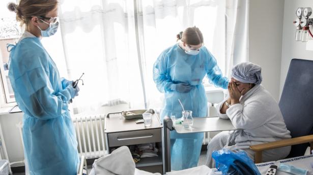 Covid-19-patient på Bispebjerg Hospital. Arkivfoto: Ólafur Steinar Gestsson/Ritzau Scanpix