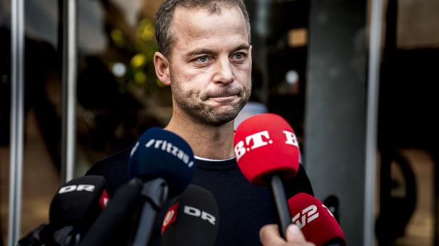 Morten Østergaard meddeler sin afgang foran Den Sorte Diamant i København. Foto: Martin Sylvest/Ritzau Scanpix