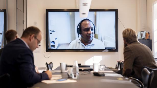 Sanjay Shah under et videointerview med Børsen i 2020. Arkivfoto: Walther Bølge
