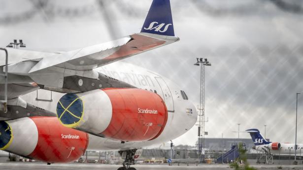 SAS er stormet frem ved udsigten til, at en covid-19-vaccine på længere sigt kan lade luftfarten vende tilbage og få de langtidsparkerede fly i luften. Arkivfoto: Ritzau Scanpix