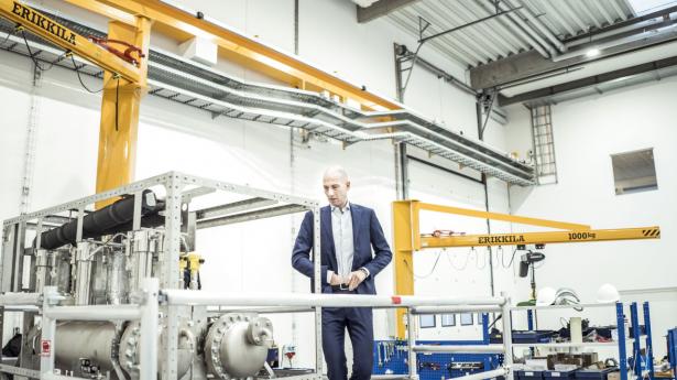 Sebastian Koks Andreassen står i spidsen for Green Hydrogen Systems, der nu skærer 87,5 pct. af omsætningsmålet. Arkivfoto: Michael Drost-Hansen/Michael Drost-Hansen
