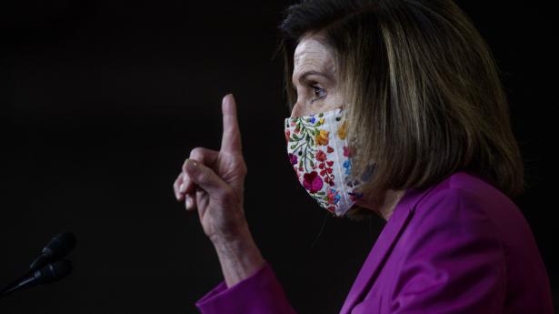 Leder i Repræsentanternes Hus Nancy Pelosi er officielt klar til ny rigsretssag mod Trump. Foto: Ting Shen Xinhua/Xinhua/Ritzau Scanpix