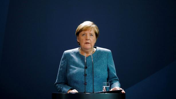 “Vi skal gøre det muligt for verden at besvare epidemiske og pandemiske trusler hurtigt,” siger Tysklands forbundskansler Angela Merkel. Arkivfoto: Pool / Reuters / Ritzau Scanpix