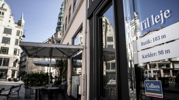 Butik på Strøget i København, mandag den 8. marts 2021. Erhvervslivet er ramt af coronanedlukningen, med tomme butikker og ophørsudsalg til følge i den indre by.. (Foto: Mads Claus Rasmussen/Ritzau Scanpix)