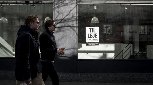 Butik nær Strøget i København, mandag den 8. marts 2021. Erhvervslivet er ramt af coronanedlukningen, med tomme butikker og ophørsudsalg til følge i den indre by. (Foto: Mads Claus Rasmussen/Ritzau Scanpix)