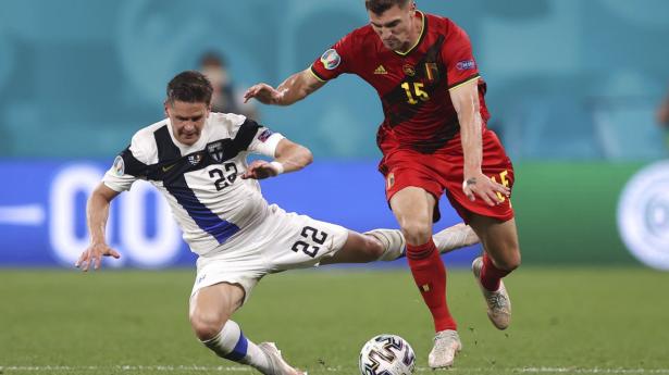 Med en 2-0-sejr over Finland sørgede belgierne nemlig for, at finnerne ikke fik point i sidste gruppekamp. Foto: Lars Baron/AP/Ritzau Scanpix