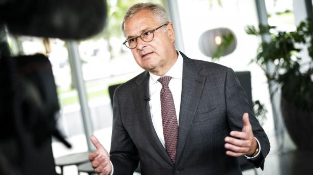 “Vi kan selvsagt ikke være involveret i drift af havneinfrastruktur, der er kritisk for den russiske økonomi,” sagde Søren Skou, Mærsk-topchef, på generalforsamlingen. Arkivfoto: Ida Marie Odgaard/Ritzau Scanpix