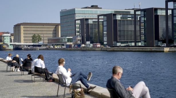 Netcompany lejer sig ind i to af de fire glasbygninger langs havnekanten på Christiansbro. Arkivfoto: Niels Ahlmann Olesen/Ritzau Scanpix
