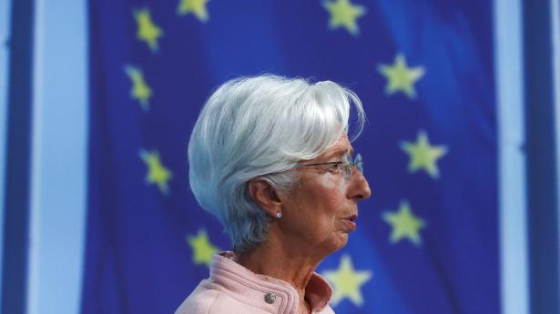 ECB-chef Christine Lagarde taler torsdag ved et pressemøde om renten. Arkivfoto: Kai Pfaffenbach/Reuters/Ritzau Scanpix