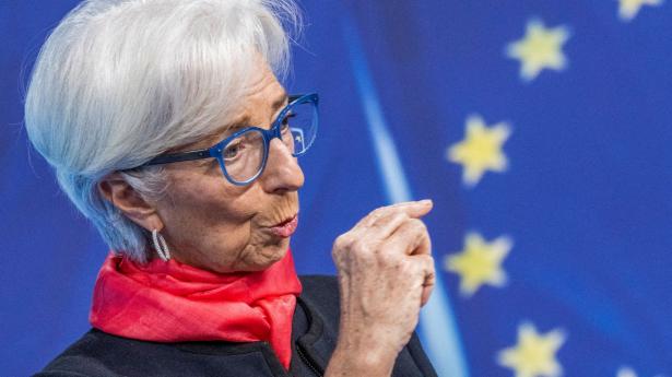 De danske banker kan torsdag drage fordel af ventet renteforhøjelse fra Den Europæiske Centralbank (ECB) med chef Christine Lagarde i spidsen. Arkivfoto: Pool/Reuters/Ritzau Scanpix