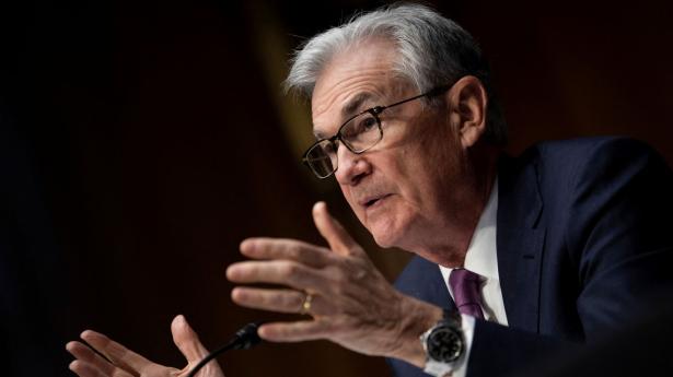 Formand for den amerikanske centralbank Jerome Powell udtalte efter rentemødet i juni, at centralbanken sandsynligvis vil hæve renten med 50 eller 75 procentpoint i juli som følge af den høje inflation. Foto: Pool/Reuters/Ritzau Scanpix
