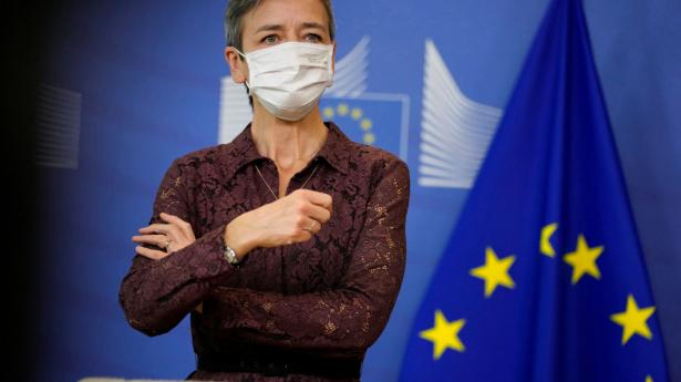 Margrethe Vestager kalder sin nye chippakke et “strategisk initiativ” og lover at skrue markant op for produktionen i Europa. Foto: Pool/Reuters/Ritzau Scanpix