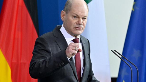 Tirsdag sagde Olaf Scholz, at Ruslands anerkendelse af to østlige ukrainske regioner, Donetsk og Luhansk, giver en helt ny situation. Foto: John Macdougall/AFP/Ritzau Scanpix