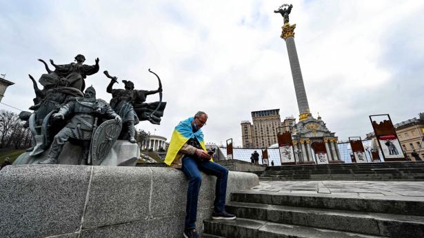 Majdan-pladsen i centrum af den ukrainske hovedstad Kiev. Foto: Sergei Supinsky/AFP/Ritzau Scanpix