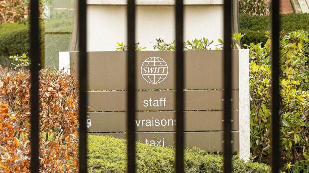 Swift i La Hulpe i Belgien står for langt hovedparten af alle internationale betalinger mellem banker. Arkivfoto: James Arthur Gekiere/AFP/Ritzau Scanpix