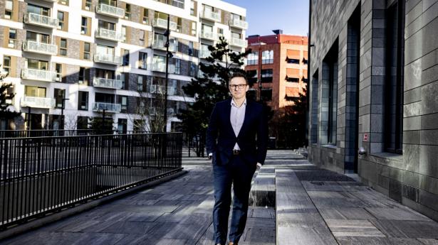 Nordeas chef i Danmark, Mads Skovlund, fortæller, at svindlere bruger alle overgange til nye systemer til at svindle private Arkivfoto: Simon Fals