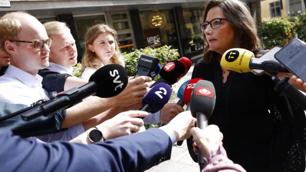 Forhandlingerne mellem SAS og piloterne har stået på i flere dage. Nu er en aftale landet. På billedet ses SAS' forhandlingsleder Marianne Hernæs. Foto: Fredrik Persson/TT/Ritzau Scanpix